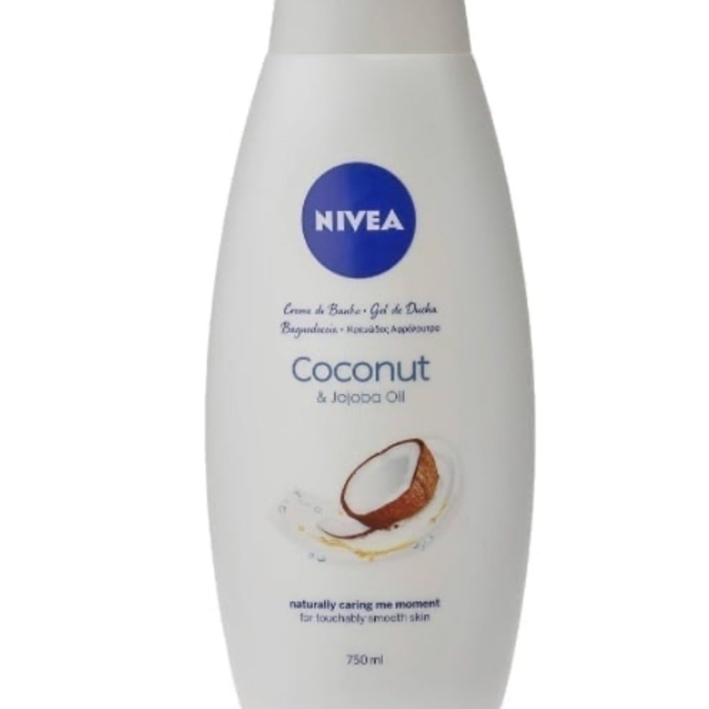 NIVEA Body Wash Shower Gel Coconut & Jojoba For Dry Skin 2 Bottles New - Picture 2 of 5